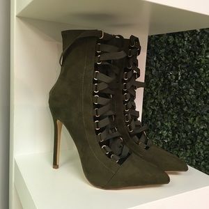 Olive green heels